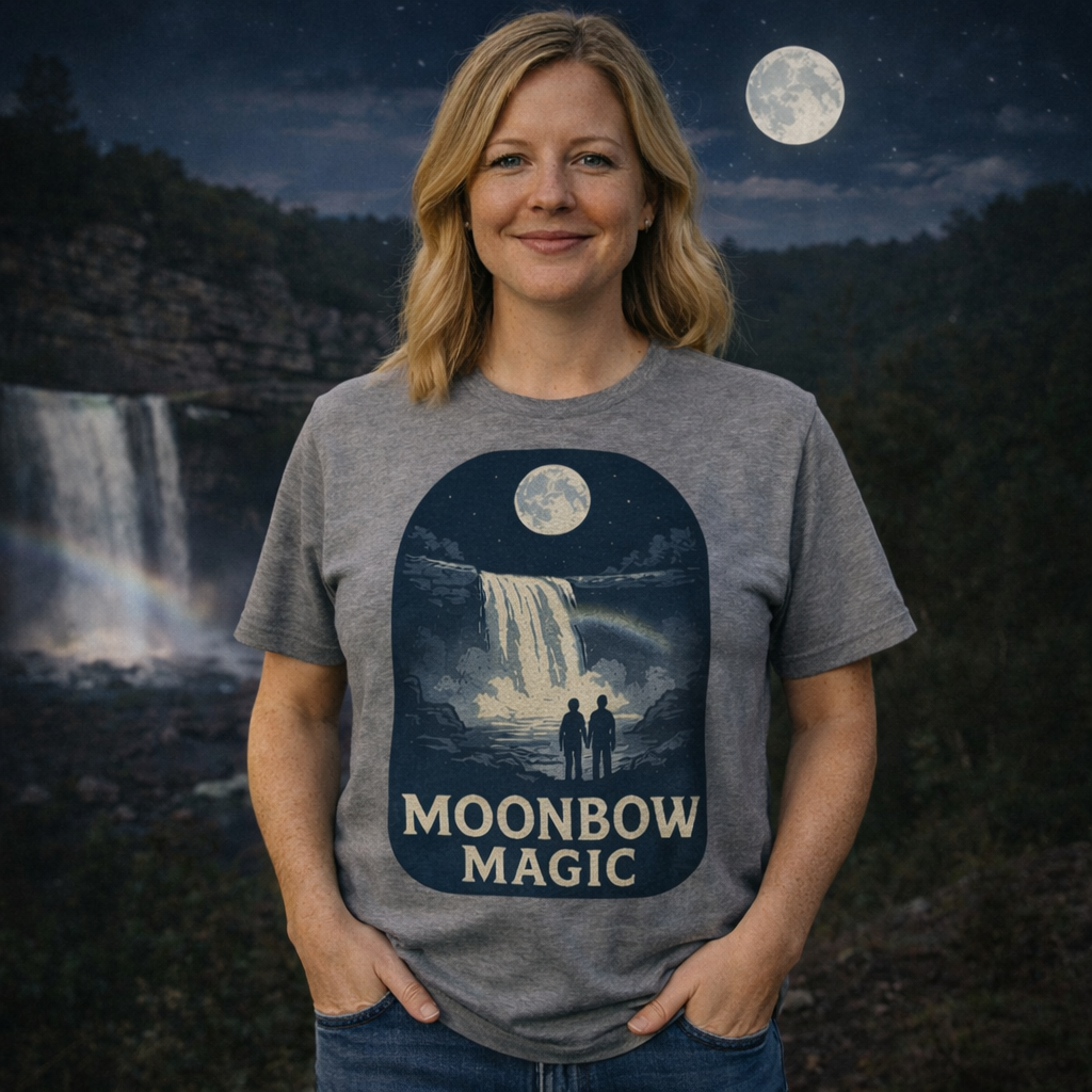 Moonbow Magic Tee | Cumberland Falls Kentucky Night Rainbow Shirt