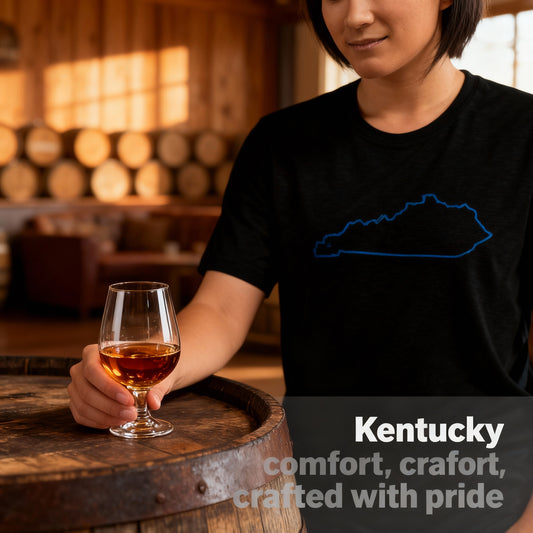 Kentucky State Outline T-Shirt | Minimalist Design | Elite Tri-Blend