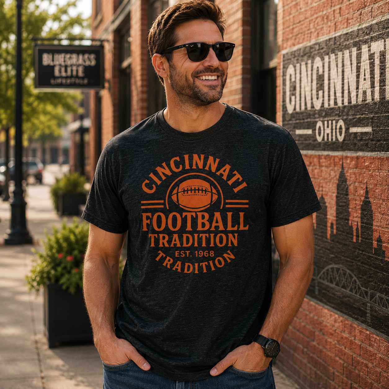 Cincinnati Football Shirt | Vintage Heritage Badge | Elite