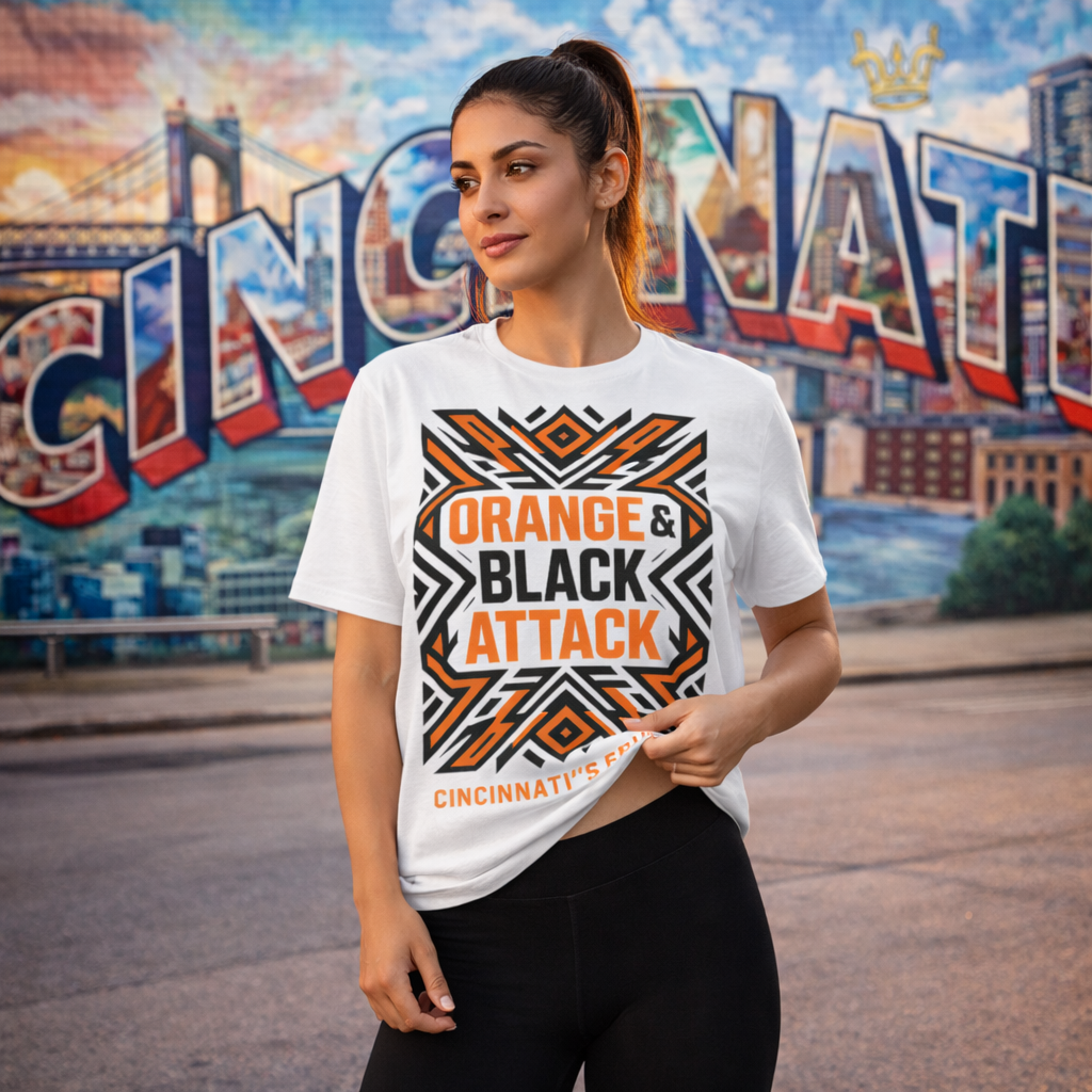 Cincinnati Football Shirt | Orange & Black Attack | Classic