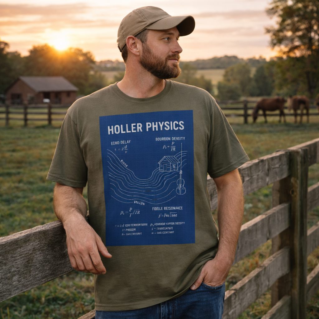 Kentucky Holler Physics Tee | Science Blueprint Shirt | Classic tier