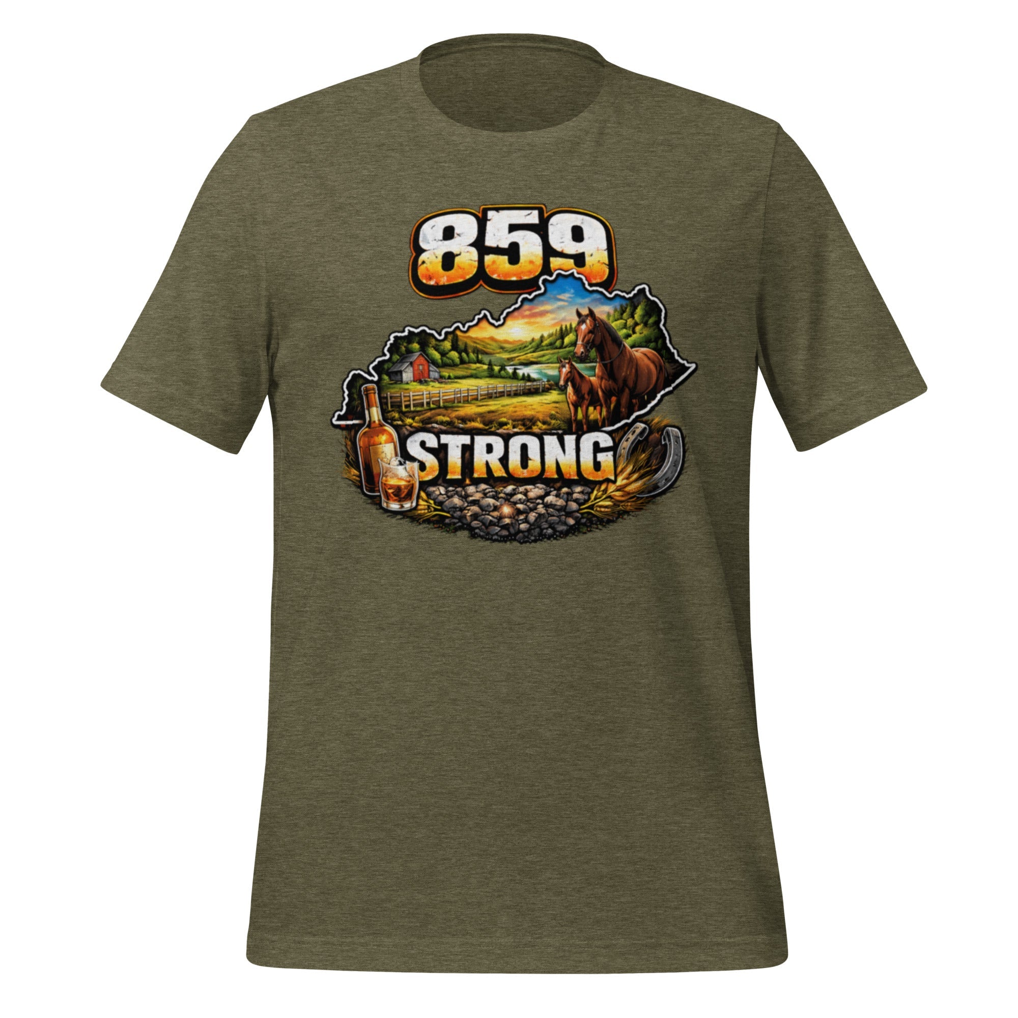 859 Strong T-Shirt | Bourbon & Horse Country Design | Classic Cotton - Bluegrass Elite Apparel LLC