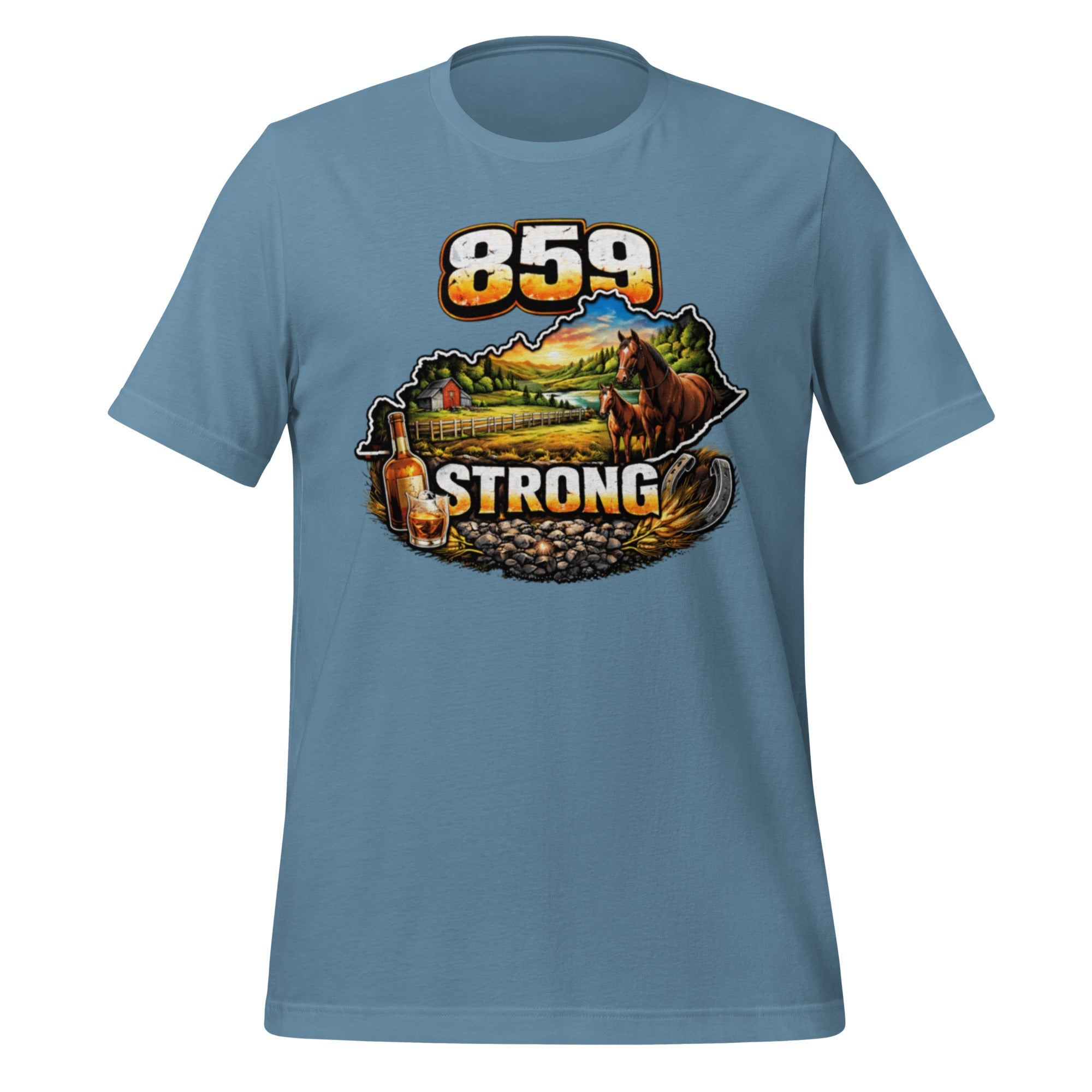 859 Strong T-Shirt | Bourbon & Horse Country Design | Classic Cotton - Bluegrass Elite Apparel LLC