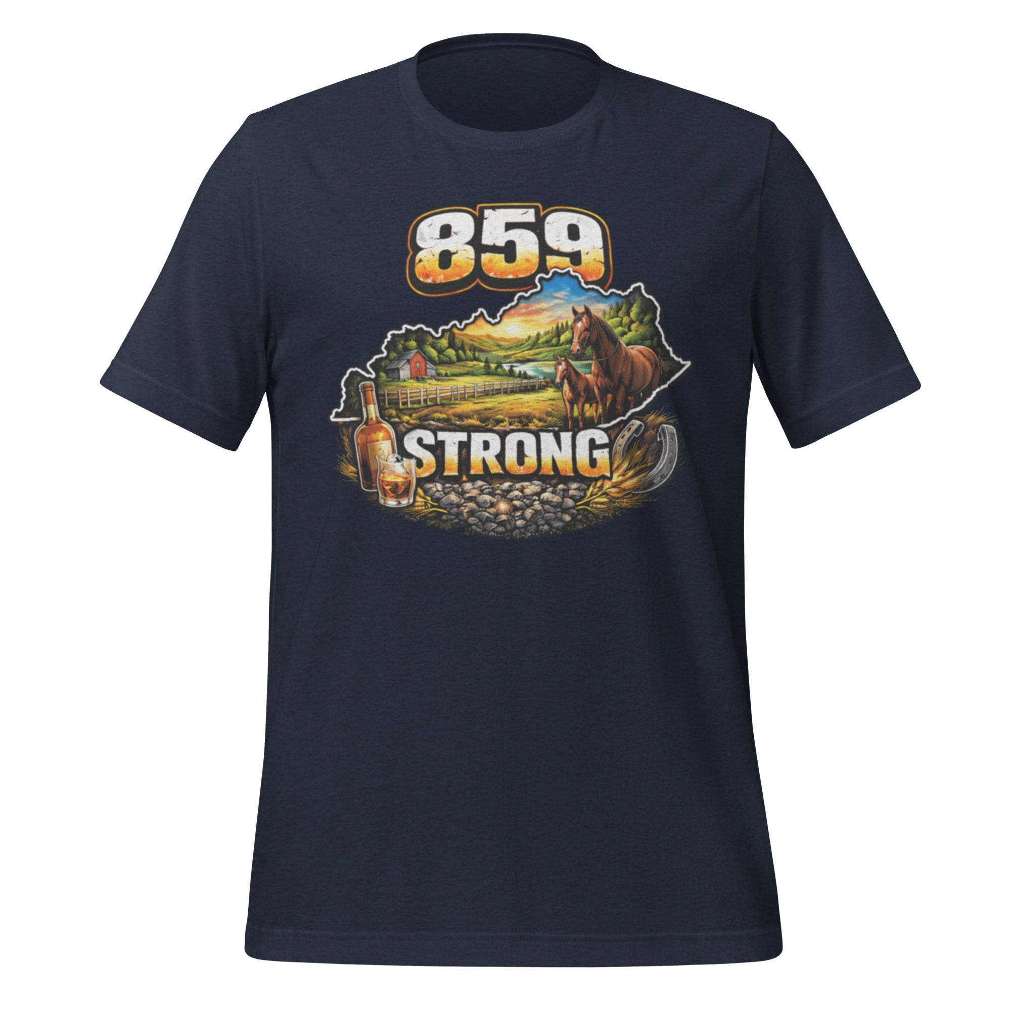 859 Strong T-Shirt | Bourbon & Horse Country Design | Classic Cotton - Bluegrass Elite Apparel LLC