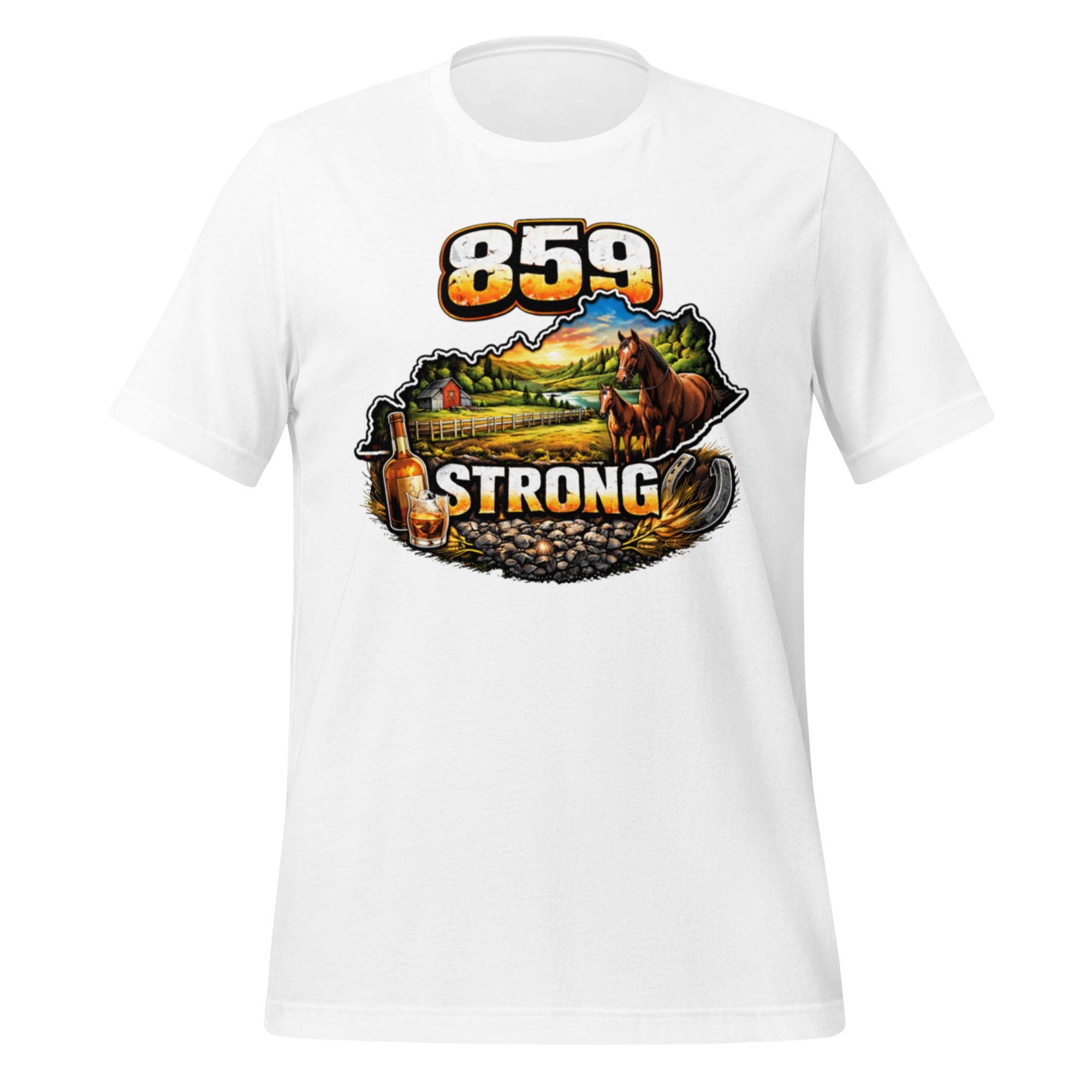 859 Strong T-Shirt | Bourbon & Horse Country Design | Classic Cotton - Bluegrass Elite Apparel LLC