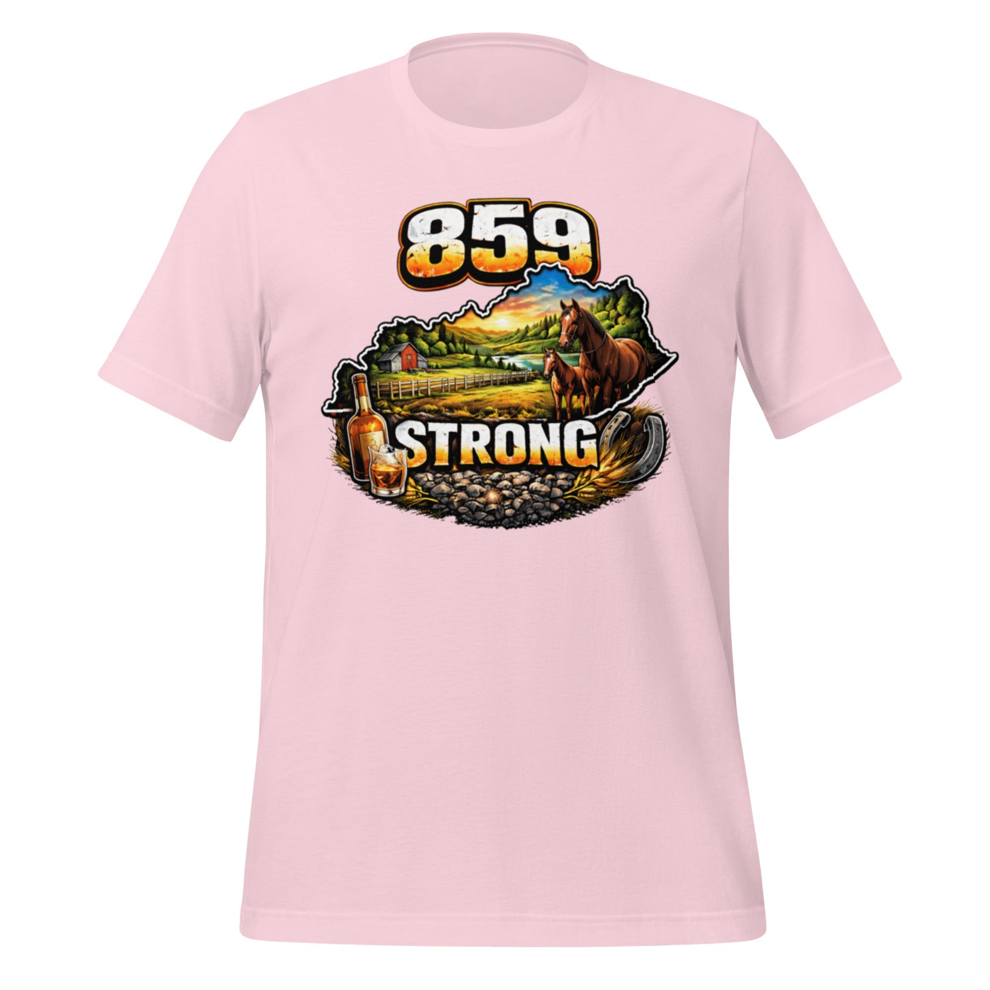859 Strong T-Shirt | Bourbon & Horse Country Design | Classic Cotton - Bluegrass Elite Apparel LLC