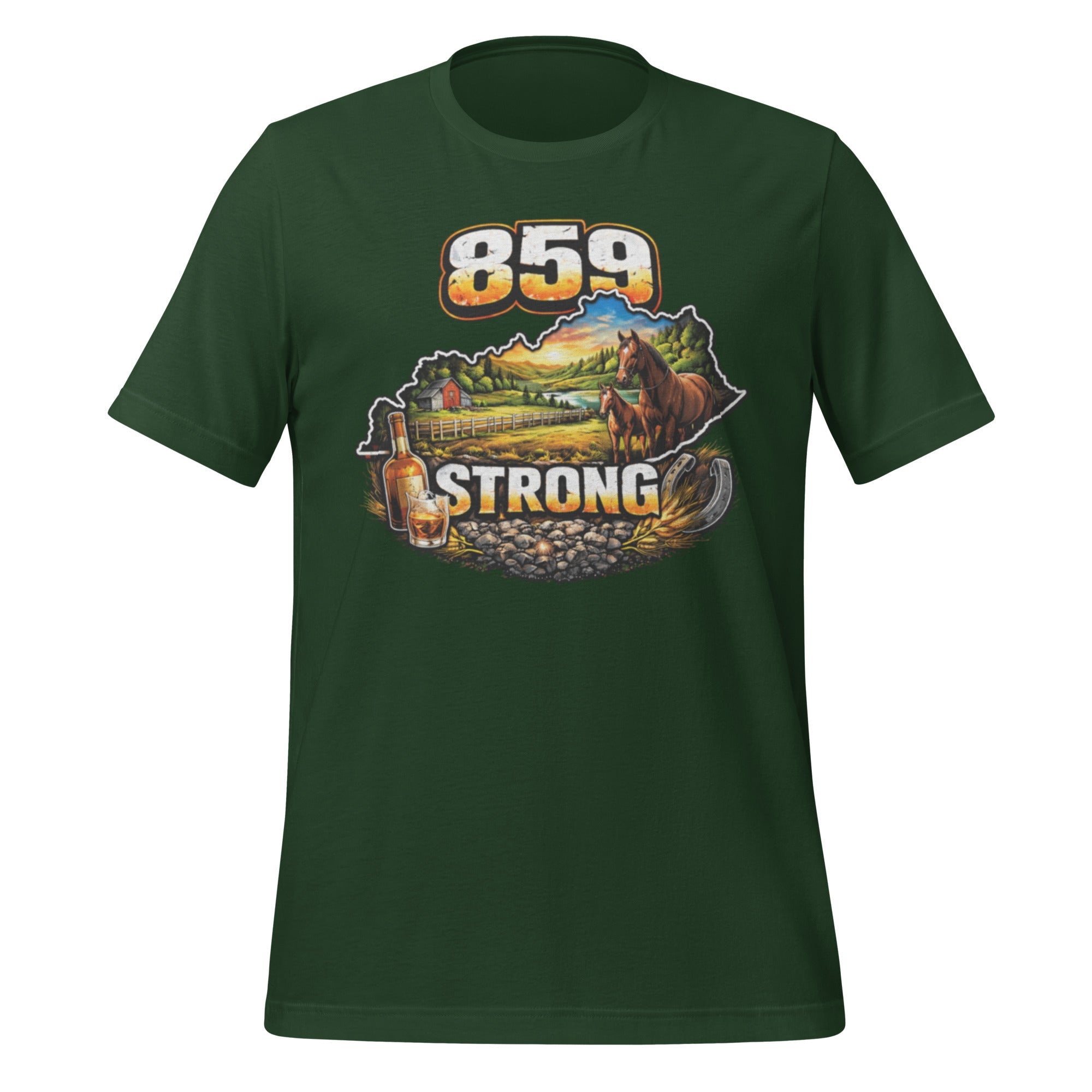 859 Strong T-Shirt | Bourbon & Horse Country Design | Classic Cotton - Bluegrass Elite Apparel LLC