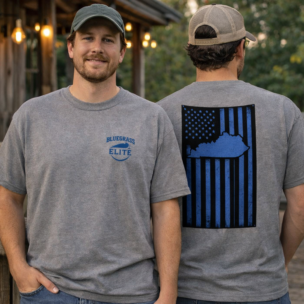 Kentucky Flag T-Shirt | Blue Line Distressed Design | Elite