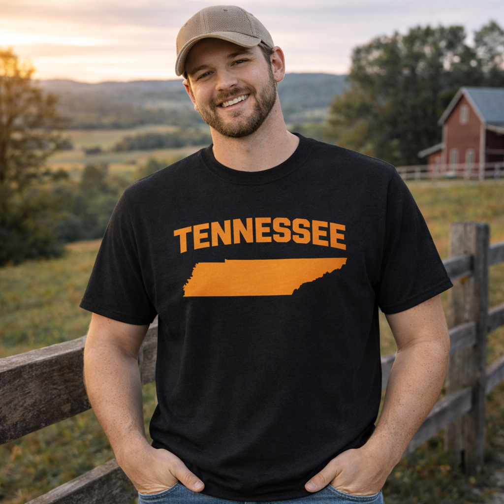 Tennessee T-Shirt | Bold Orange State Design | Elite