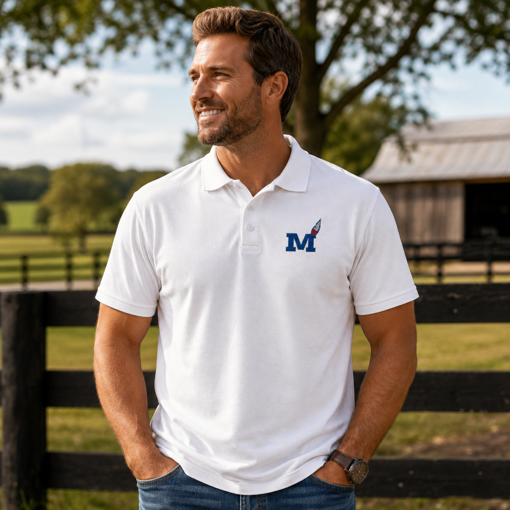 Montgomery County Indian Premium Pique Polo | Bold M Design