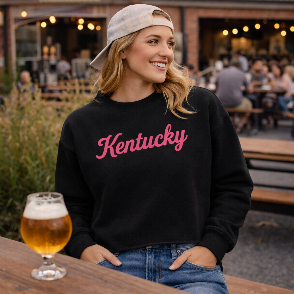 Kentucky Sweatshirt | Pink Script Premium Crew | Unisex Fleece