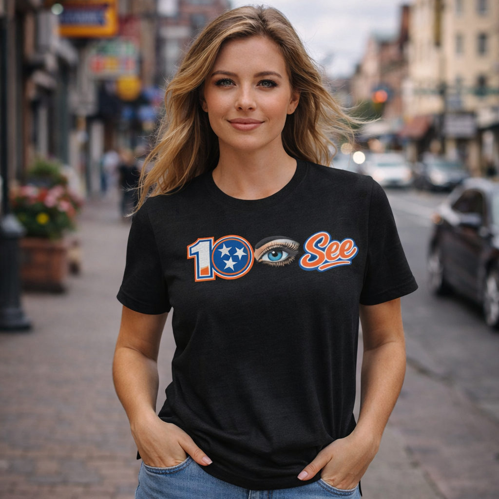 Tennessee T-Shirt | 10 Eye See Word Art Design | Classic