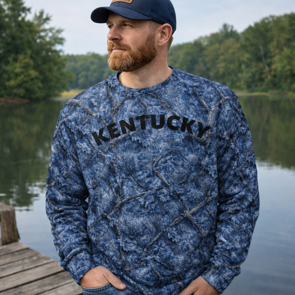 Kentucky Camo Unisex Sweatshirt | Bluegrass Streetwear | Fleece Lined