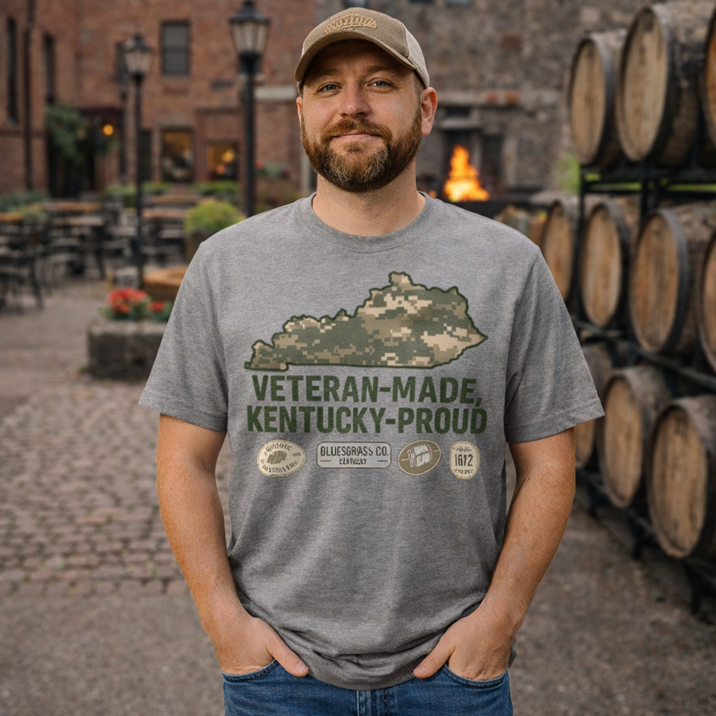 Veteran-Made Kentucky Proud Tee | Bluegrass Elite Heritage Shirt | Elite Tri-Blend