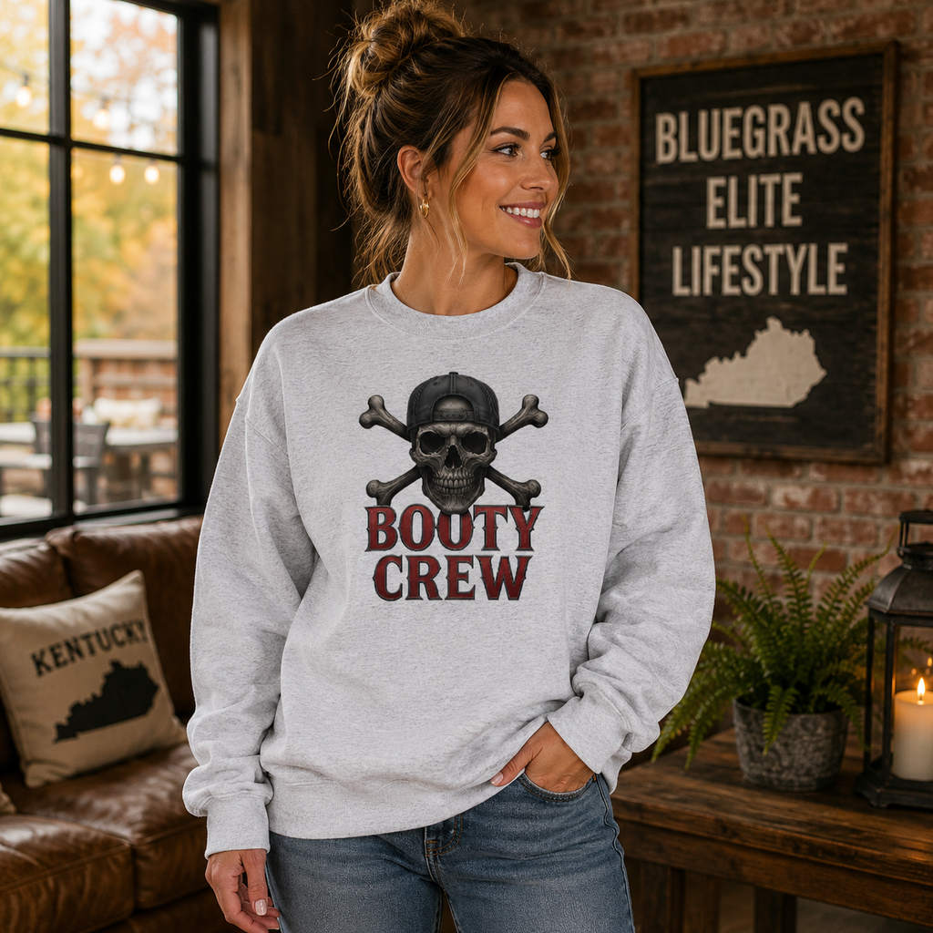 Freaking Brad Show Booty Crew Sweatshirt | Unisex Skull Pullover