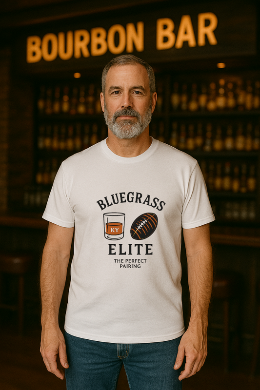 Bluegrass Elite "Bourbon & Football – The Perfect Pairing" | Short Sleeve Tri-Blend T-Shirt