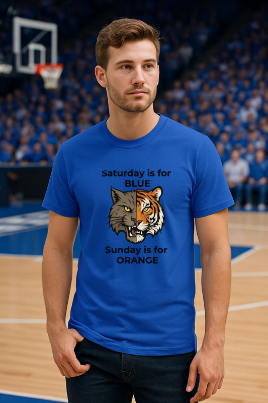 Saturdays Are Blue, Sundays Are Orange Tee