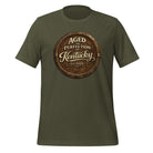 Aged to Perfection in Kentucky T-Shirt | Barrel - End Emblem Design | Classic Cotton - Bluegrass Elite Apparel LLC