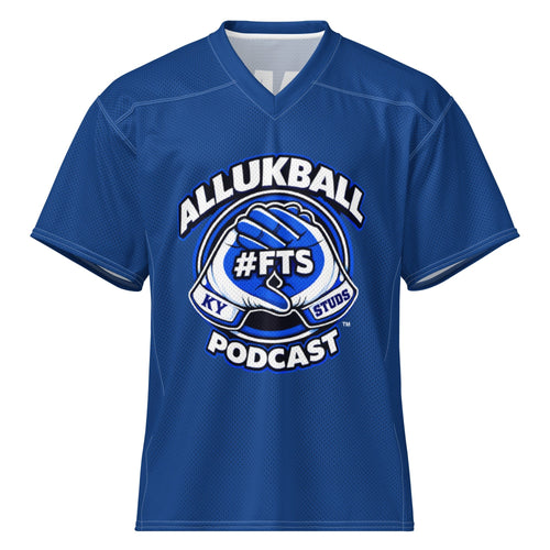 ALLUKBALL Blue Script Ball Mesh Jersey | Athletic Game Day Design - Bluegrass Elite Apparel LLC