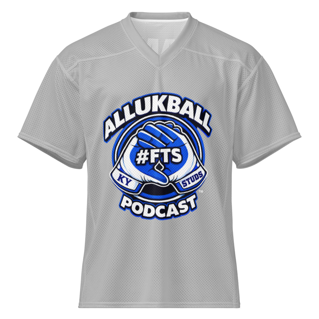 ALLUKBALL Gray Script Ball Mesh Jersey | Athletic Game Day Design - Bluegrass Elite Apparel LLC