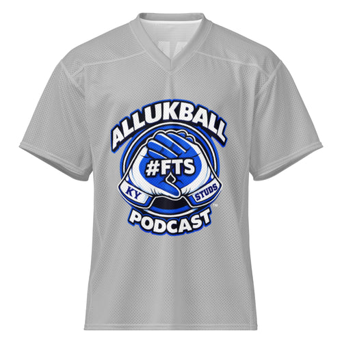 ALLUKBALL Gray Script Ball Mesh Jersey | Athletic Game Day Design - Bluegrass Elite Apparel LLC