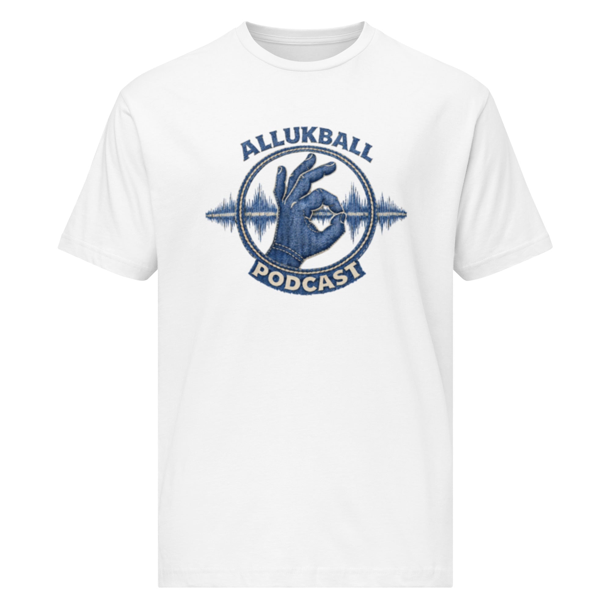 AllUKBALL Podcast Fine Jersey Tee | Denim OK Hand Audio Design - Bluegrass Elite Apparel LLC