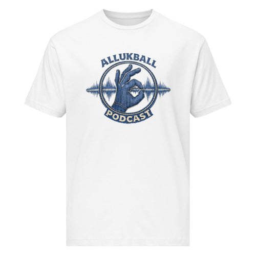 AllUKBALL Podcast Fine Jersey Tee | Denim OK Hand Audio Design - Bluegrass Elite Apparel LLC