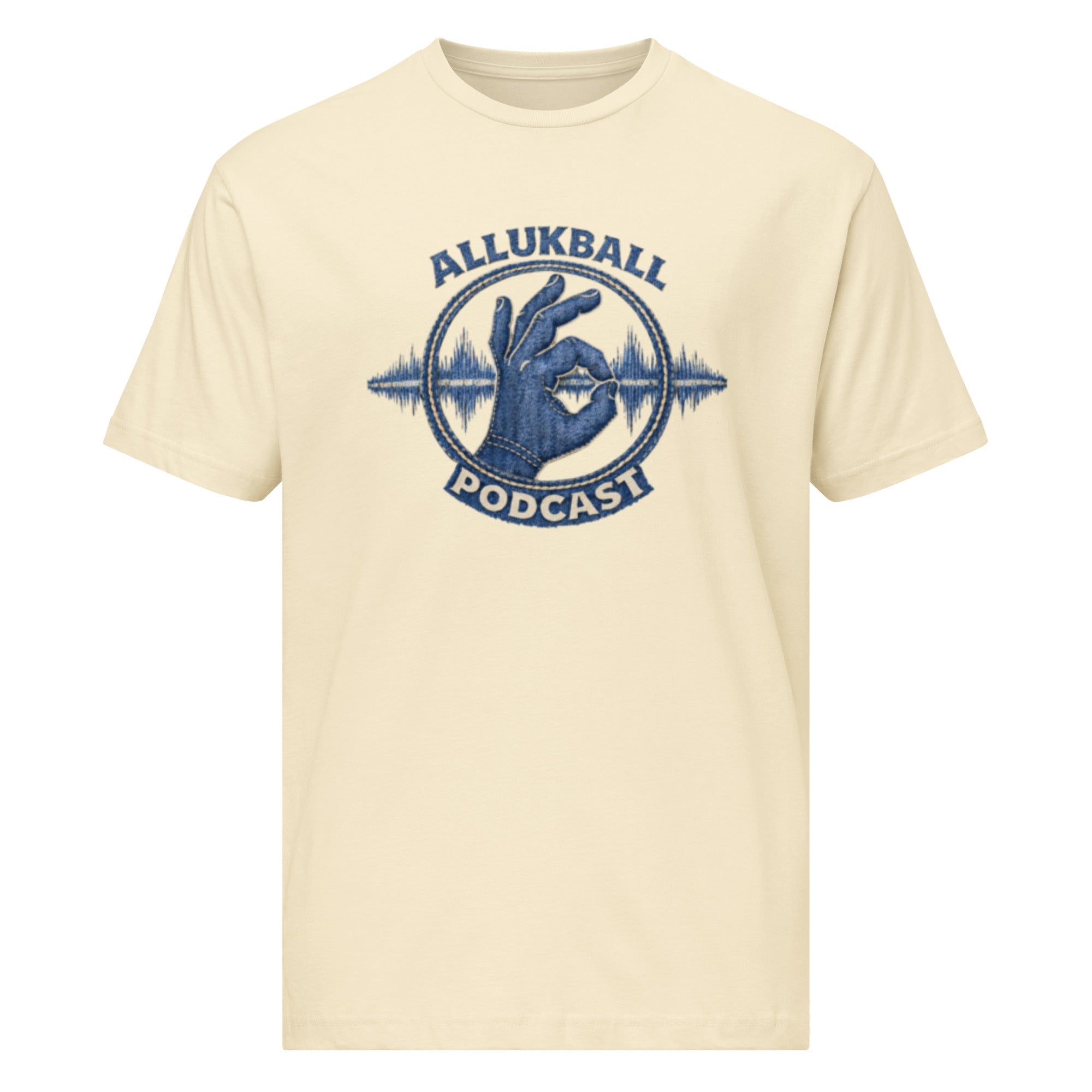 AllUKBALL Podcast Fine Jersey Tee | Denim OK Hand Audio Design - Bluegrass Elite Apparel LLC