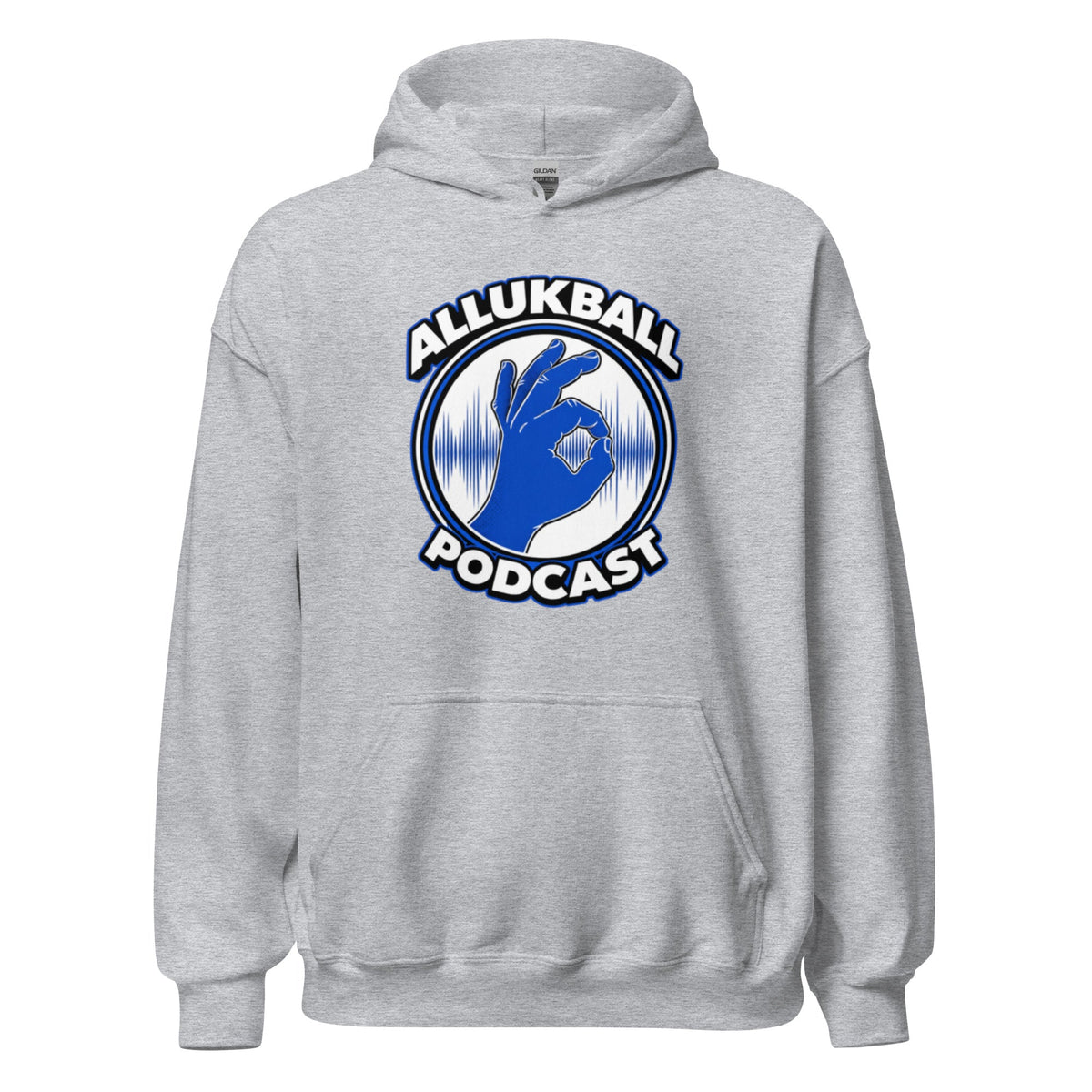 ALLUKBALL Podcast Hand Logo Hoodie | Heavy Blend Unisex Hoodie - Bluegrass Elite Apparel LLC