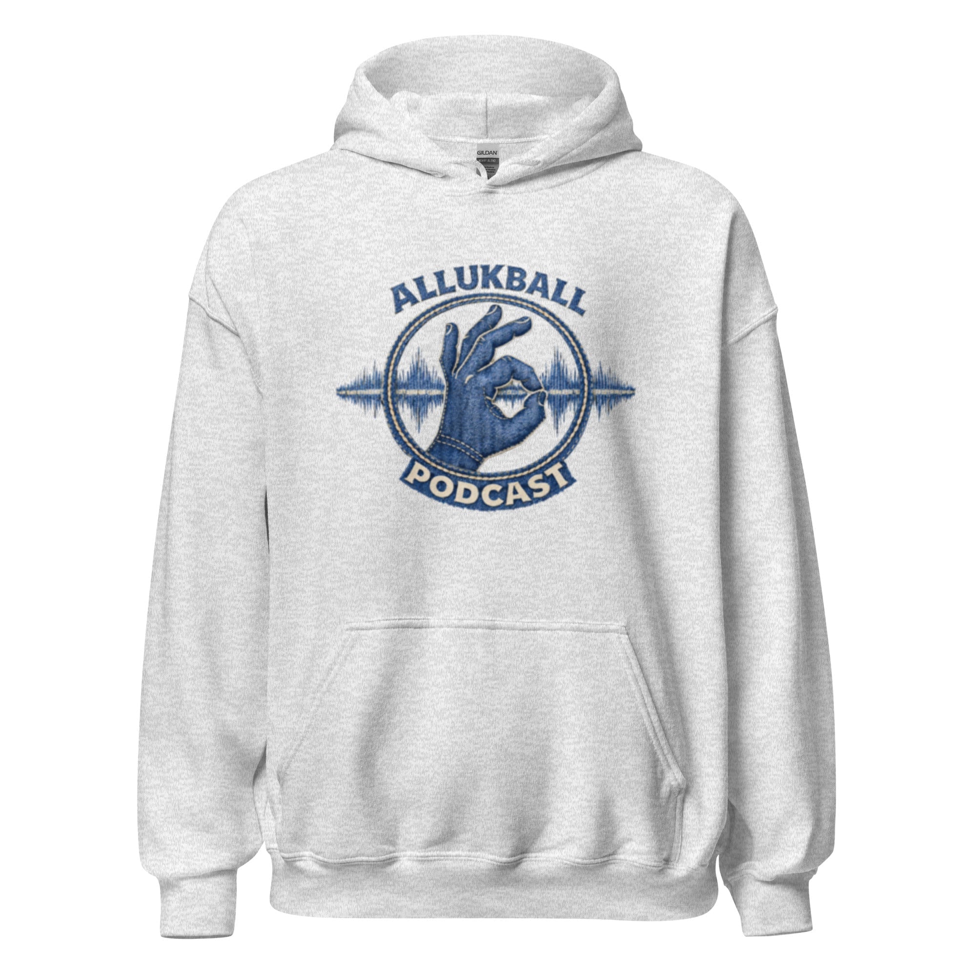 AllUKBALL Podcast Hoodie | Denim OK Hand Waveform Design - Bluegrass Elite Apparel LLC