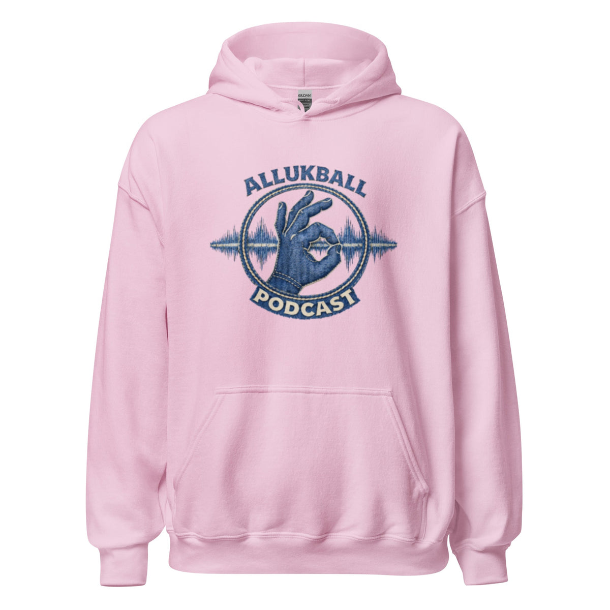 AllUKBALL Podcast Hoodie | Denim OK Hand Waveform Design - Bluegrass Elite Apparel LLC