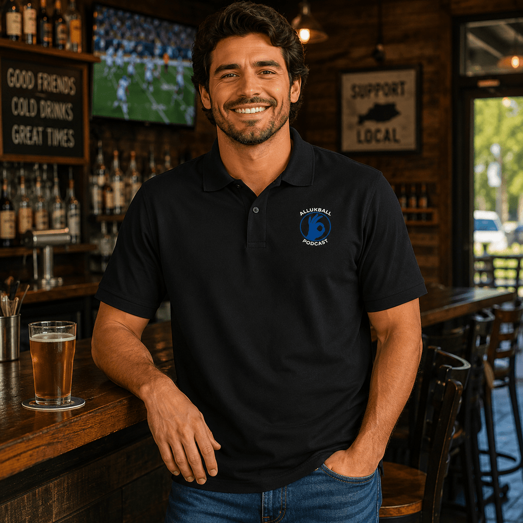 Allukball Podcast Polo Shirt | Classic Cotton Pique | Unisex Fit - Bluegrass Elite Apparel LLC