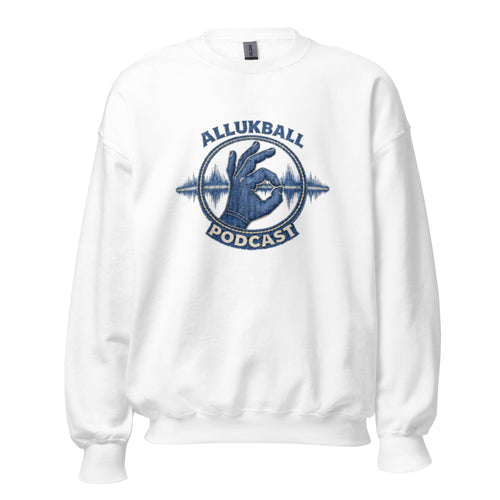 AllUKBALL Podcast Sweatshirt | Denim OK Hand Waveform Design - Bluegrass Elite Apparel LLC
