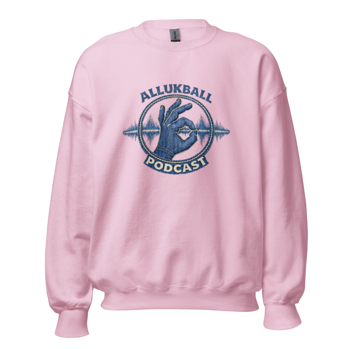 AllUKBALL Podcast Sweatshirt | Denim OK Hand Waveform Design - Bluegrass Elite Apparel LLC