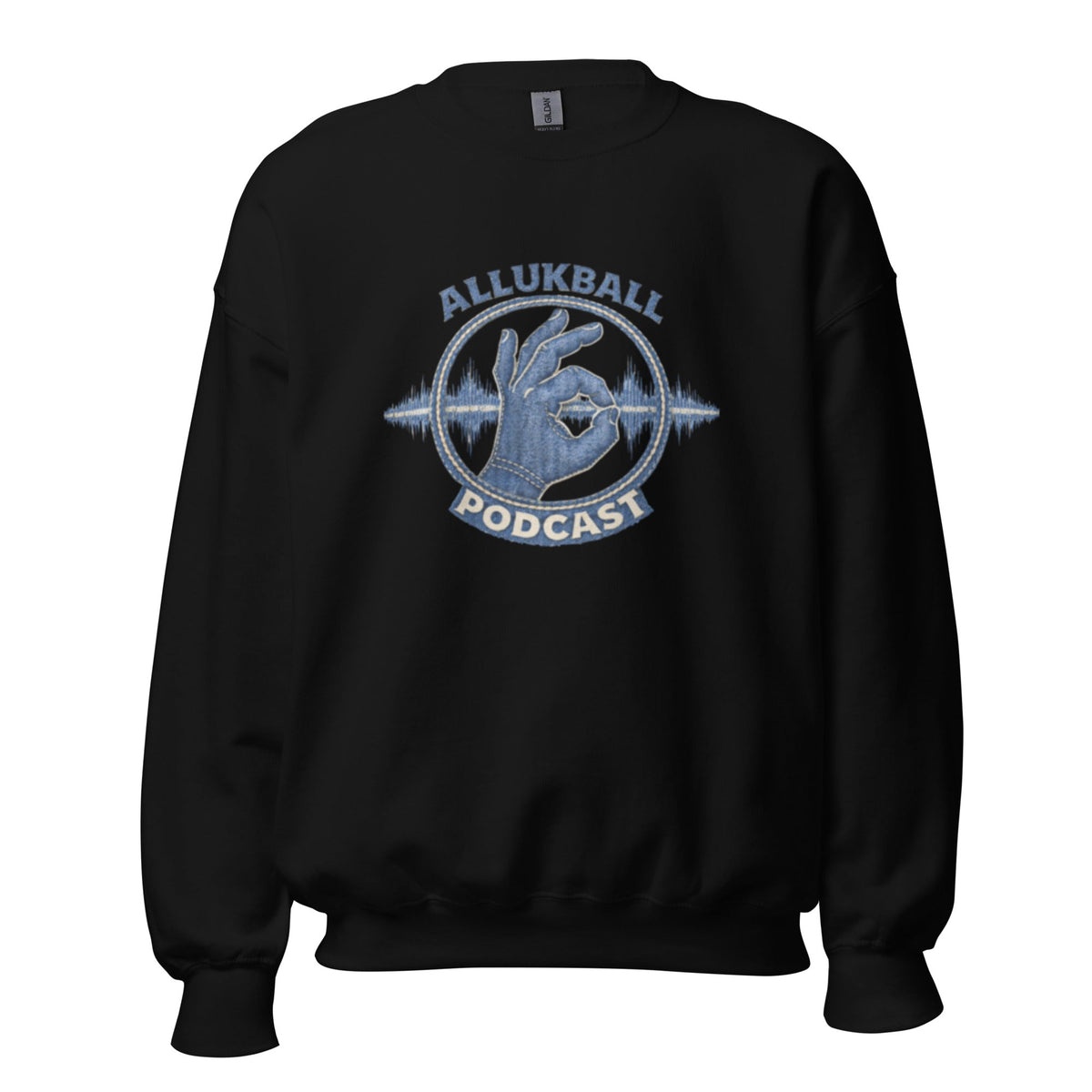 AllUKBALL Podcast Sweatshirt | Denim OK Hand Waveform Design - Bluegrass Elite Apparel LLC