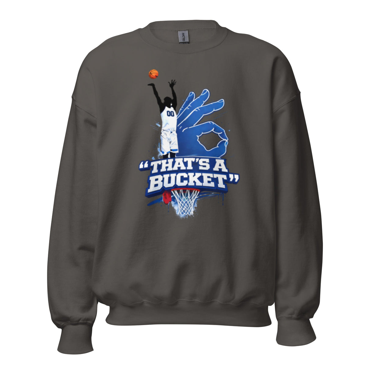 AllUKBall That’s A Bucket Graphic Sweatshirt | Street Shot Design | Classic Crew - Bluegrass Elite Apparel LLC