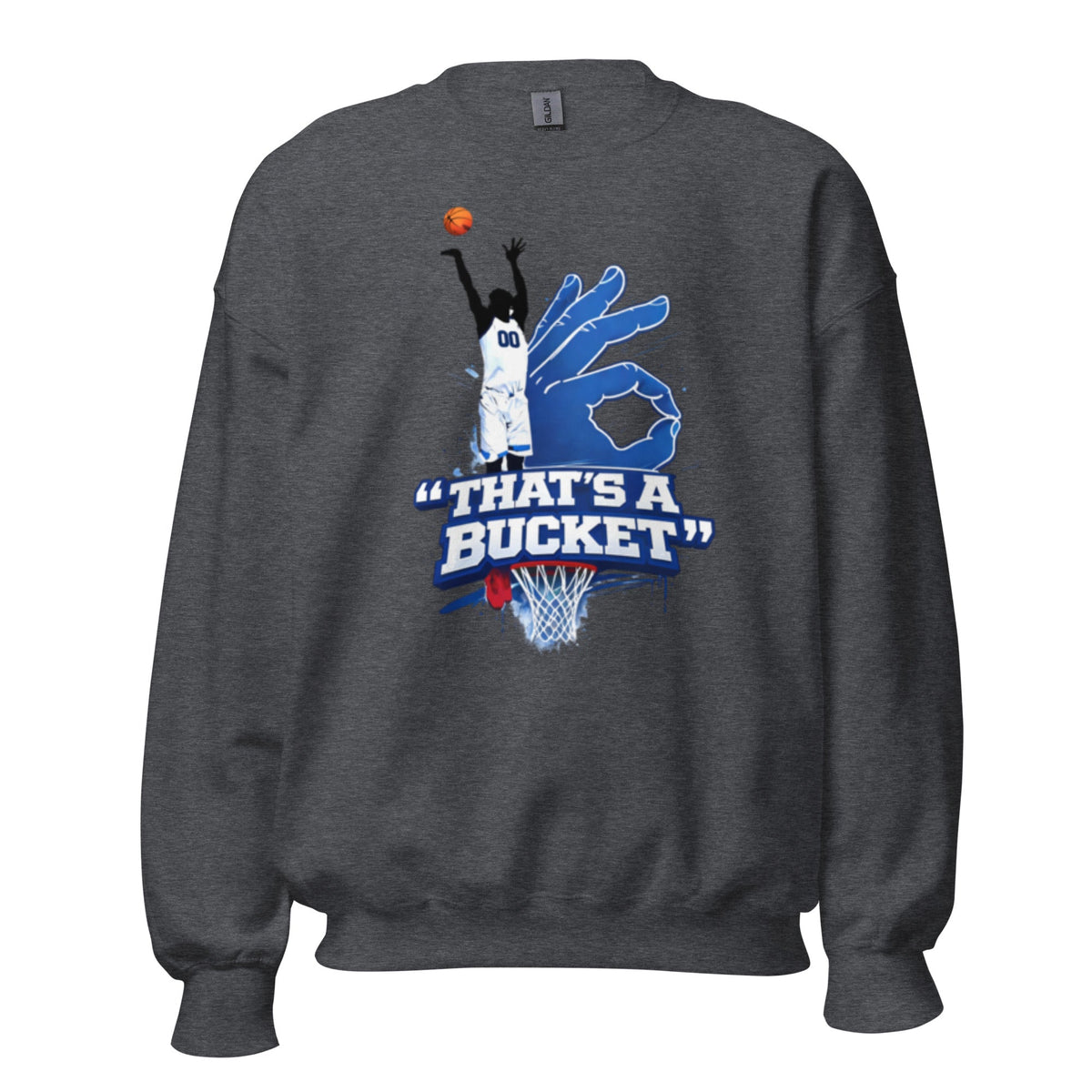 AllUKBall That’s A Bucket Graphic Sweatshirt | Street Shot Design | Classic Crew - Bluegrass Elite Apparel LLC