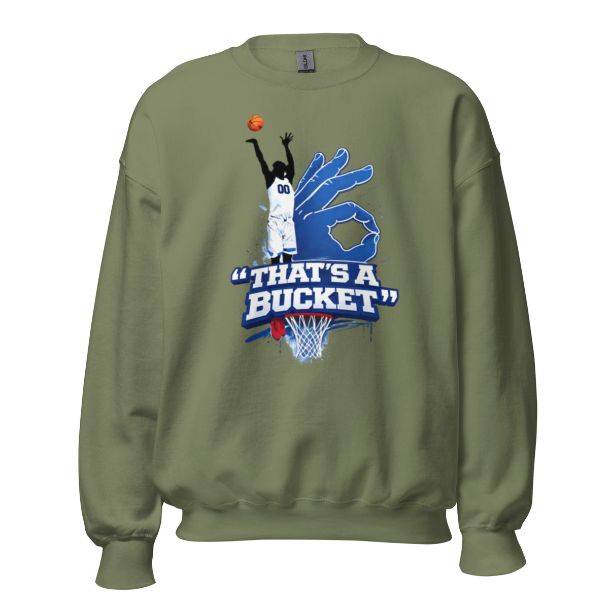 AllUKBall That’s A Bucket Graphic Sweatshirt | Street Shot Design | Classic Crew - Bluegrass Elite Apparel LLC
