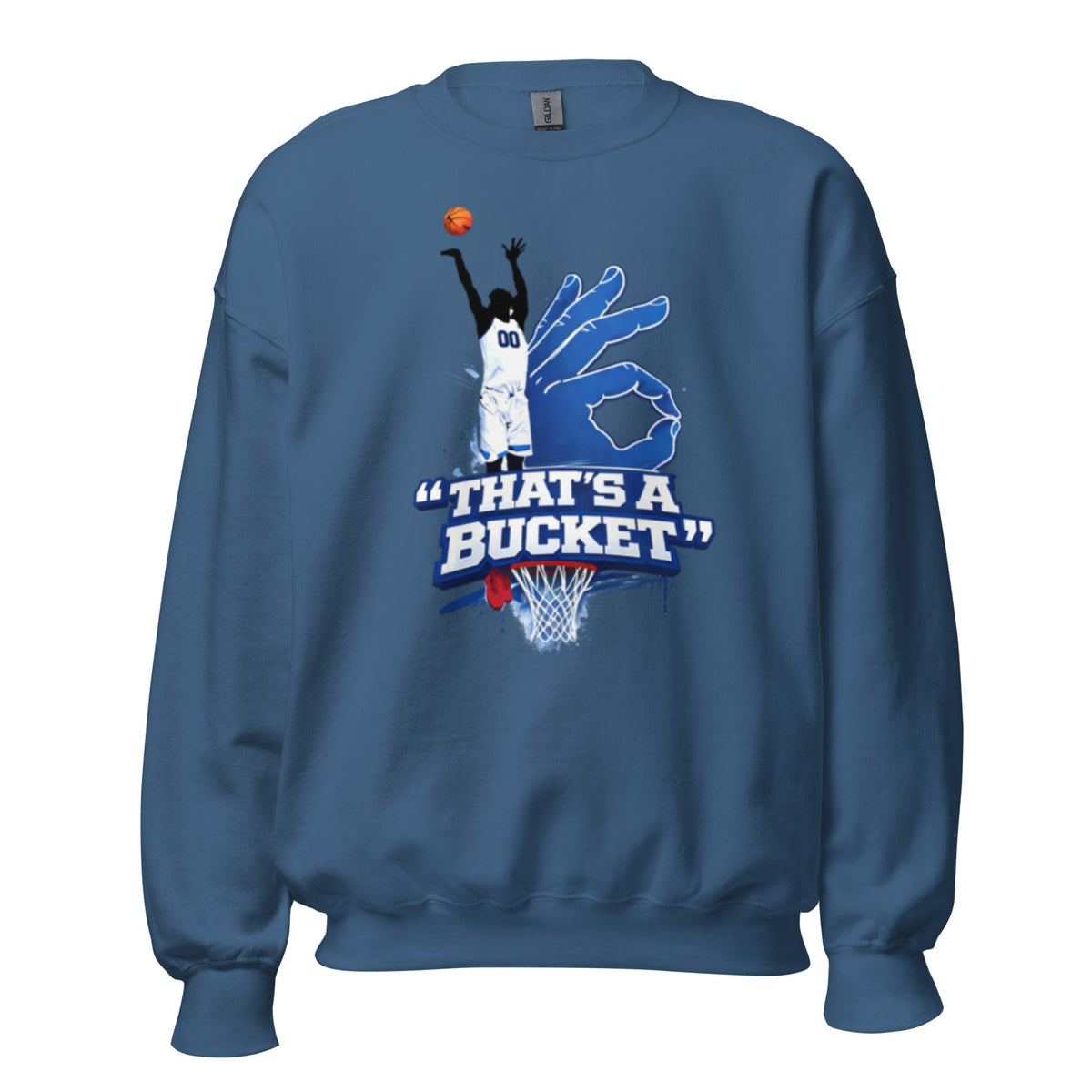AllUKBall That’s A Bucket Graphic Sweatshirt | Street Shot Design | Classic Crew - Bluegrass Elite Apparel LLC