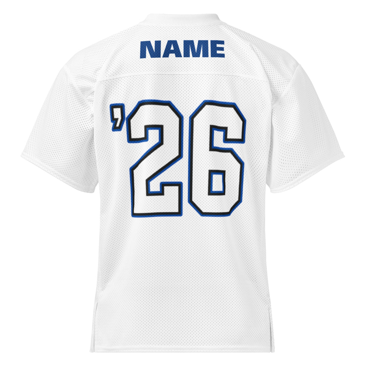 ALLUKBALL White Script Ball Mesh Jersey | Athletic Game Day Design - Bluegrass Elite Apparel LLC