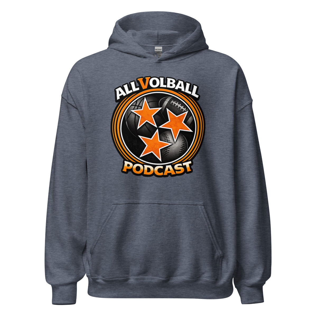ALLVOLBALL Podcast Sports Icon Hoodie | Heavy Blend Unisex Hoodie - Bluegrass Elite Apparel LLC