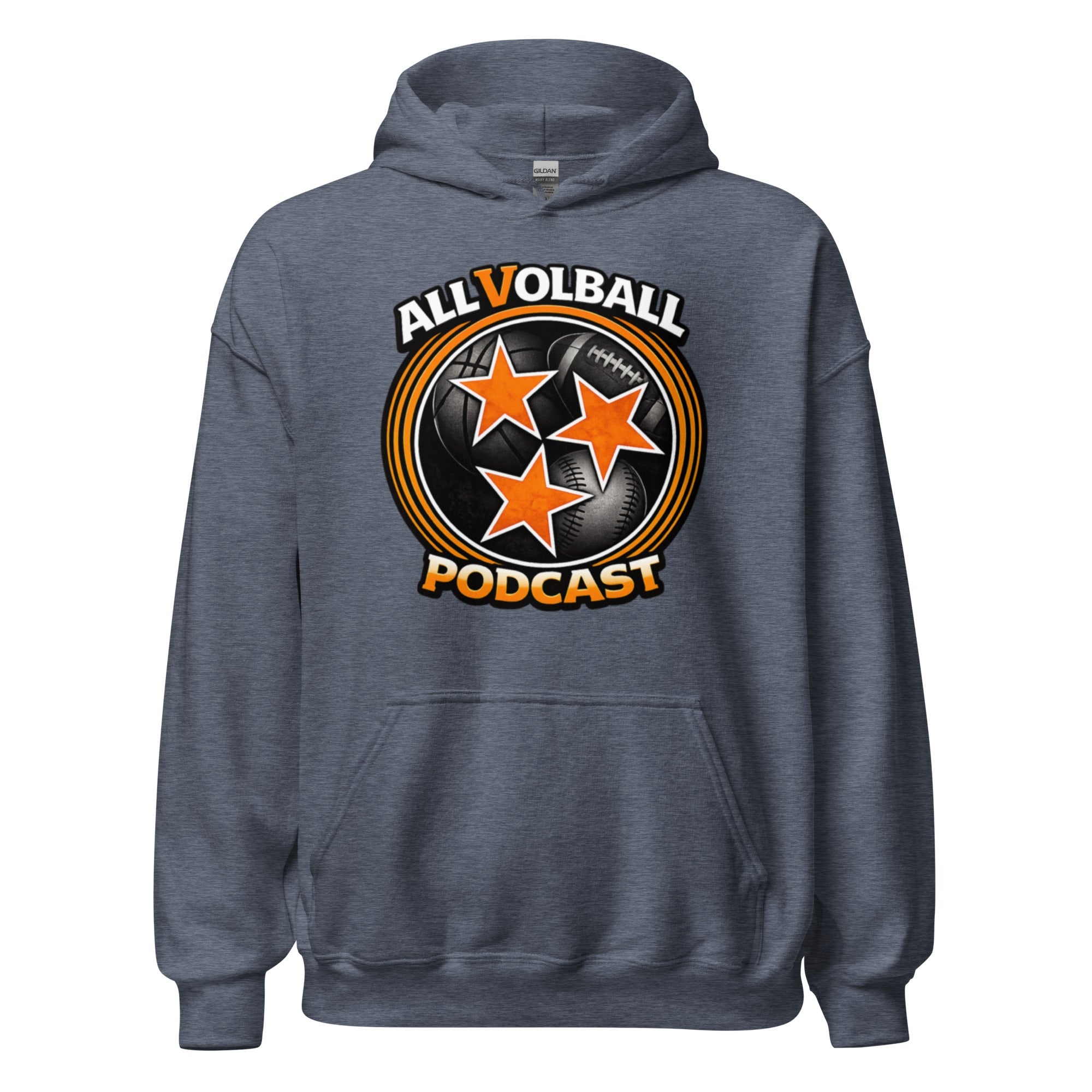 ALLVOLBALL Podcast Sports Icon Hoodie | Heavy Blend Unisex Hoodie - Bluegrass Elite Apparel LLC