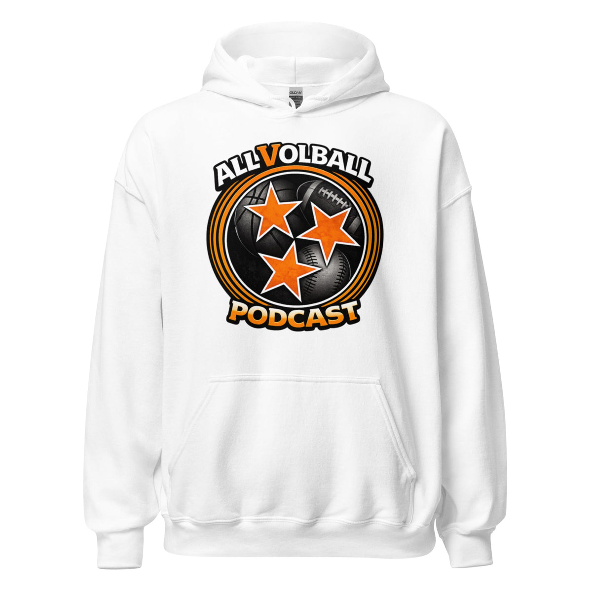 ALLVOLBALL Podcast Sports Icon Hoodie | Heavy Blend Unisex Hoodie - Bluegrass Elite Apparel LLC