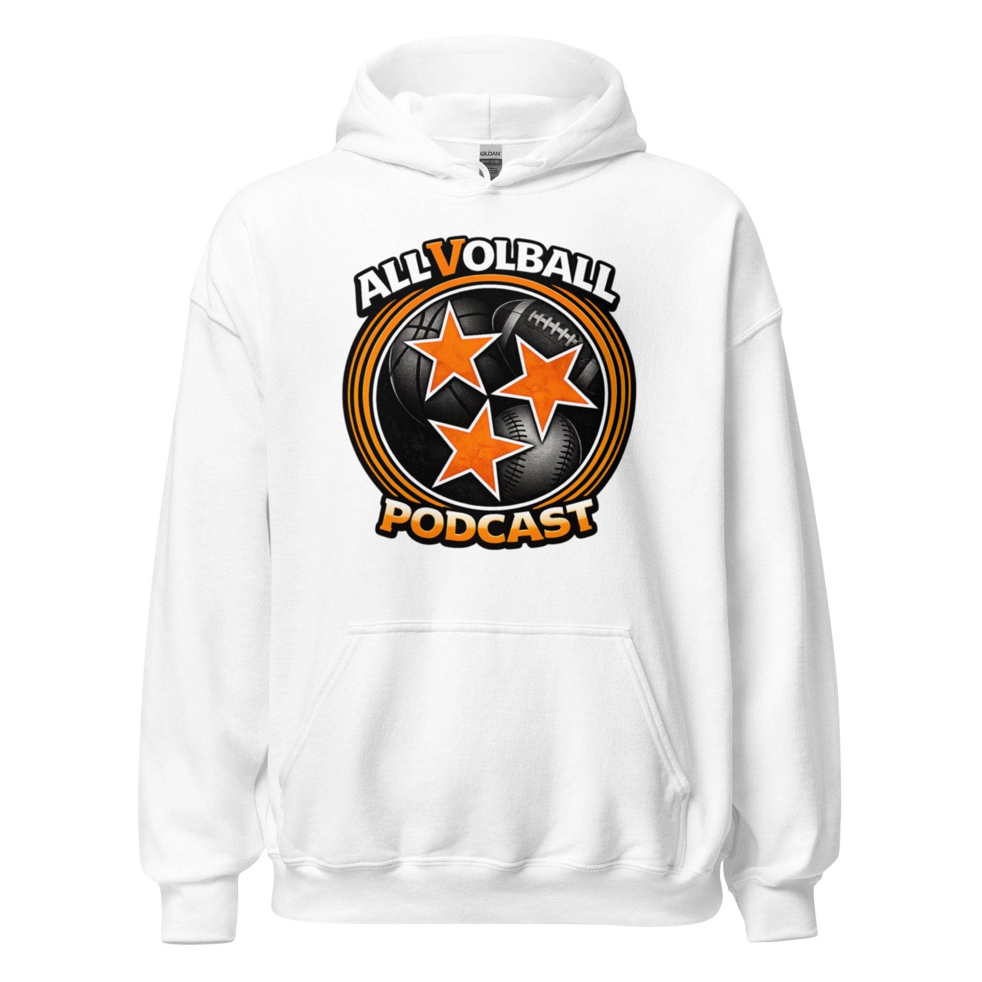ALLVOLBALL Podcast Sports Icon Hoodie | Heavy Blend Unisex Hoodie - Bluegrass Elite Apparel LLC