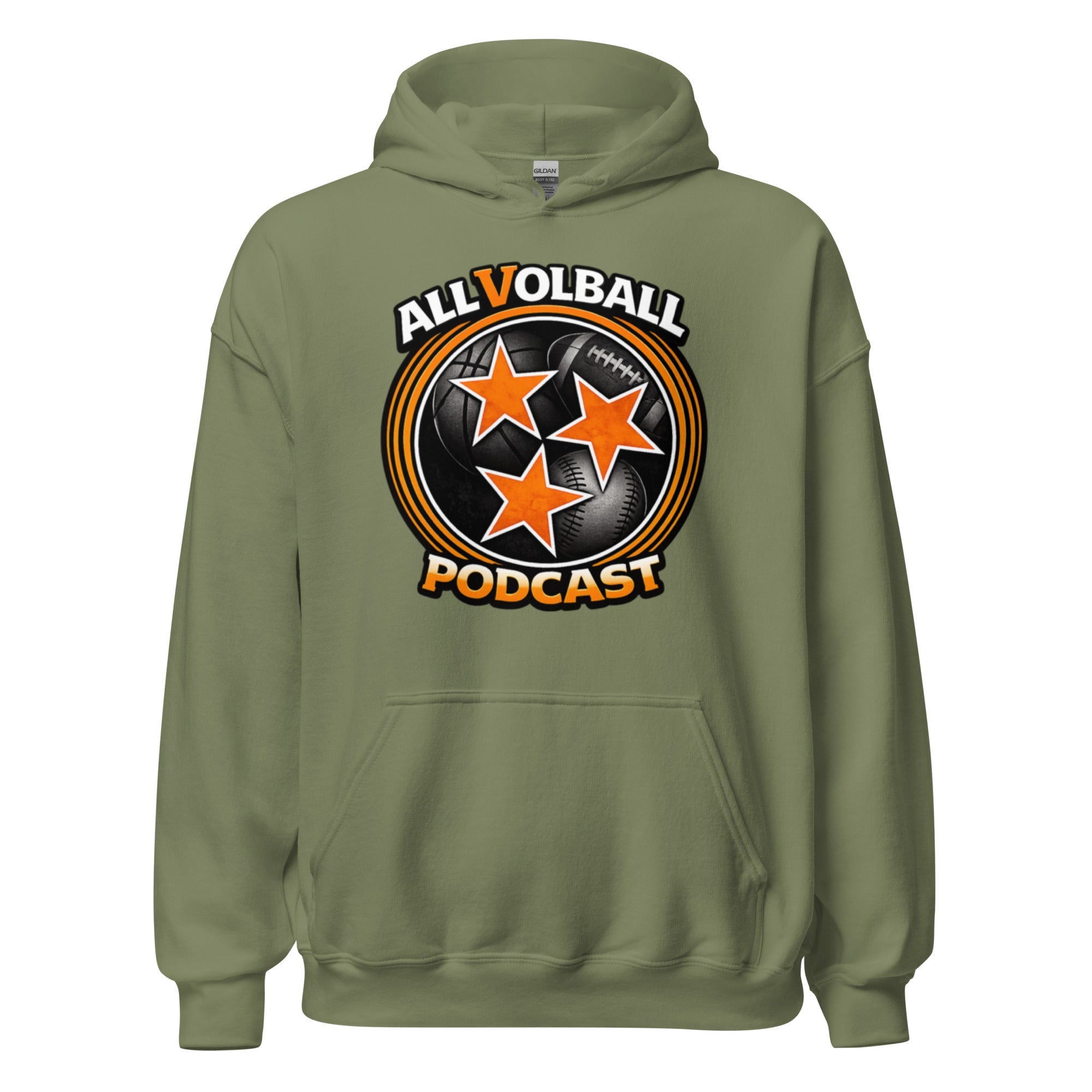 ALLVOLBALL Podcast Sports Icon Hoodie | Heavy Blend Unisex Hoodie - Bluegrass Elite Apparel LLC
