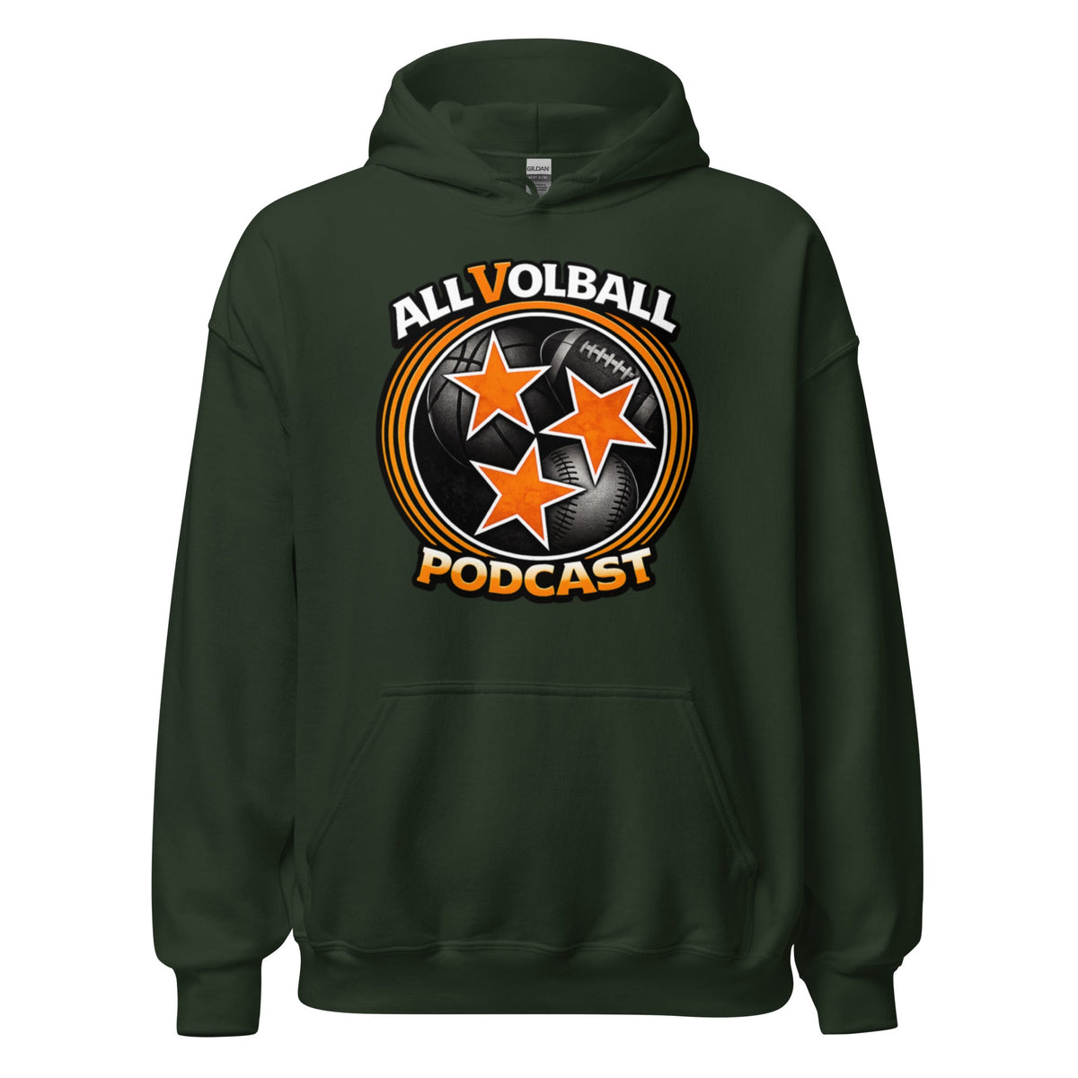 ALLVOLBALL Podcast Sports Icon Hoodie | Heavy Blend Unisex Hoodie - Bluegrass Elite Apparel LLC