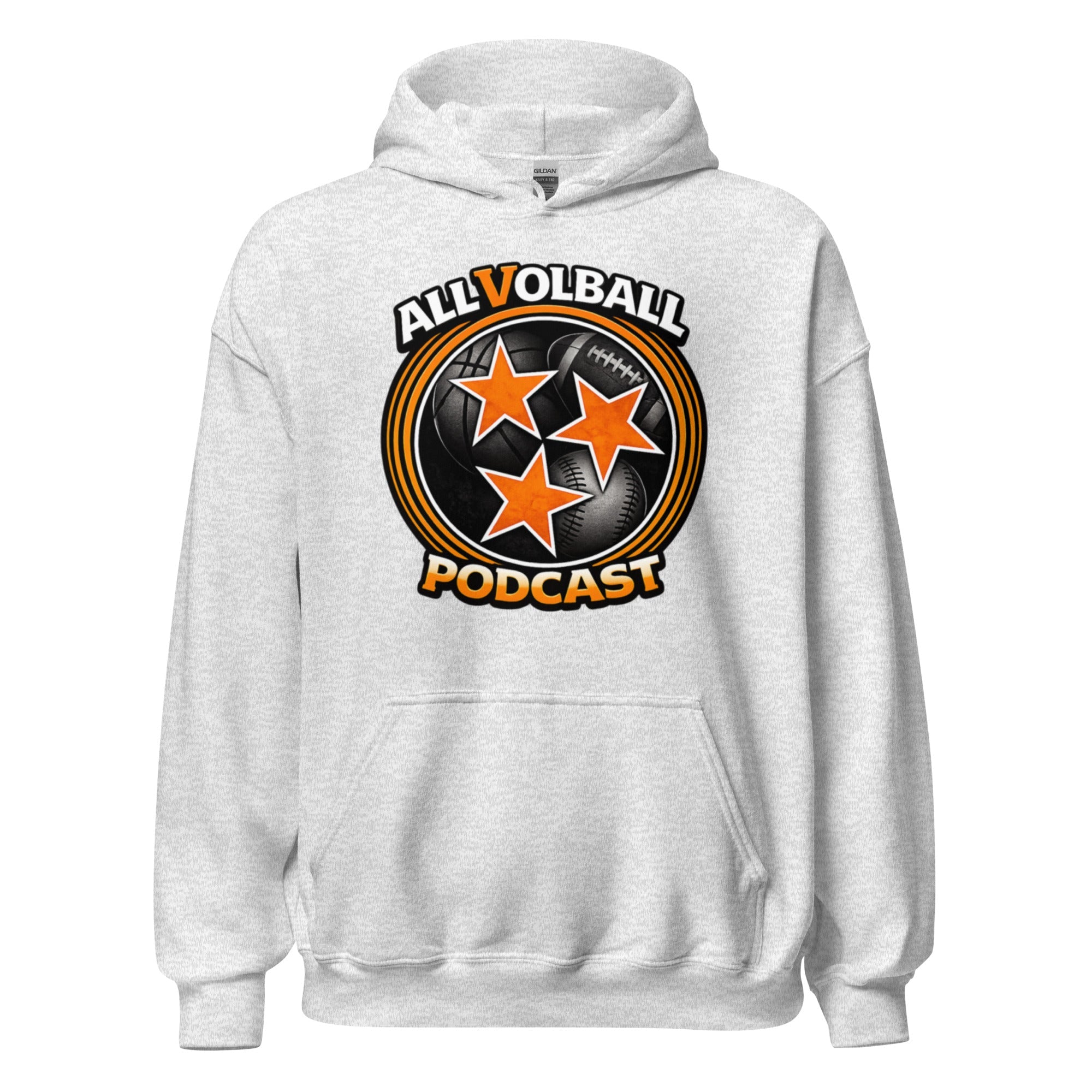 ALLVOLBALL Podcast Sports Icon Hoodie | Heavy Blend Unisex Hoodie - Bluegrass Elite Apparel LLC