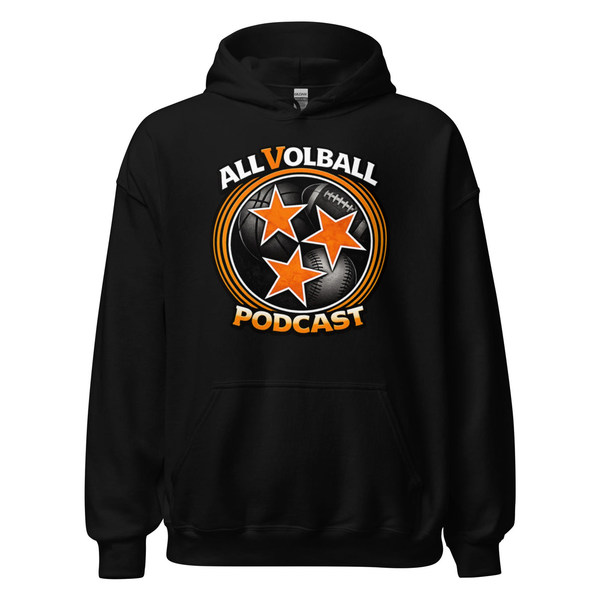 ALLVOLBALL Podcast Sports Icon Hoodie | Heavy Blend Unisex Hoodie - Bluegrass Elite Apparel LLC