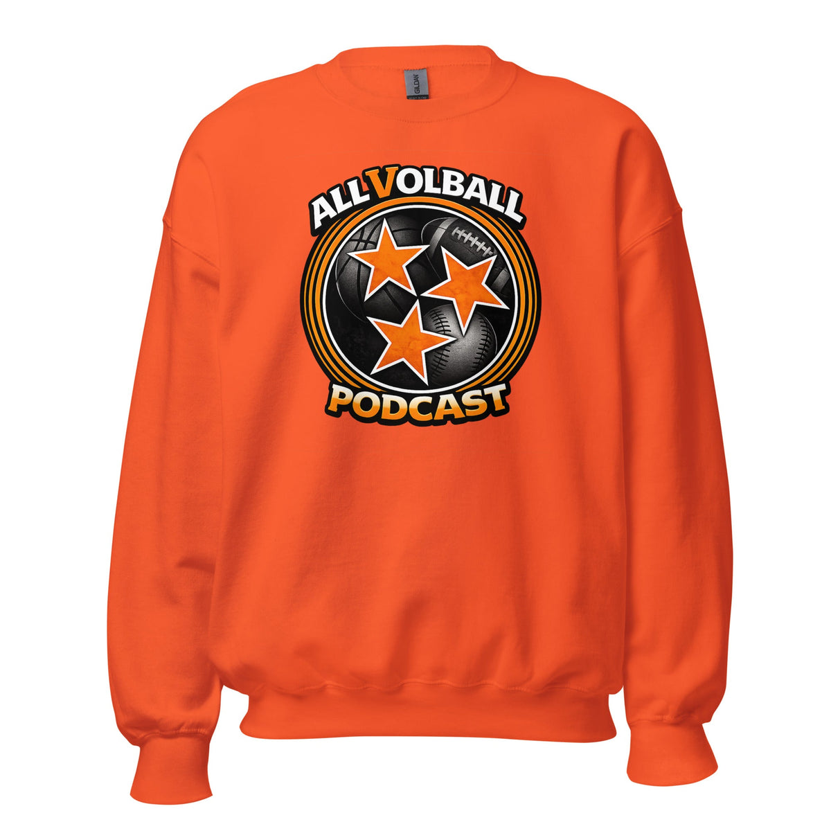 ALLVOLBALL Podcast Sports Icon Sweatshirt | Classic Unisex Crewneck - Bluegrass Elite Apparel LLC