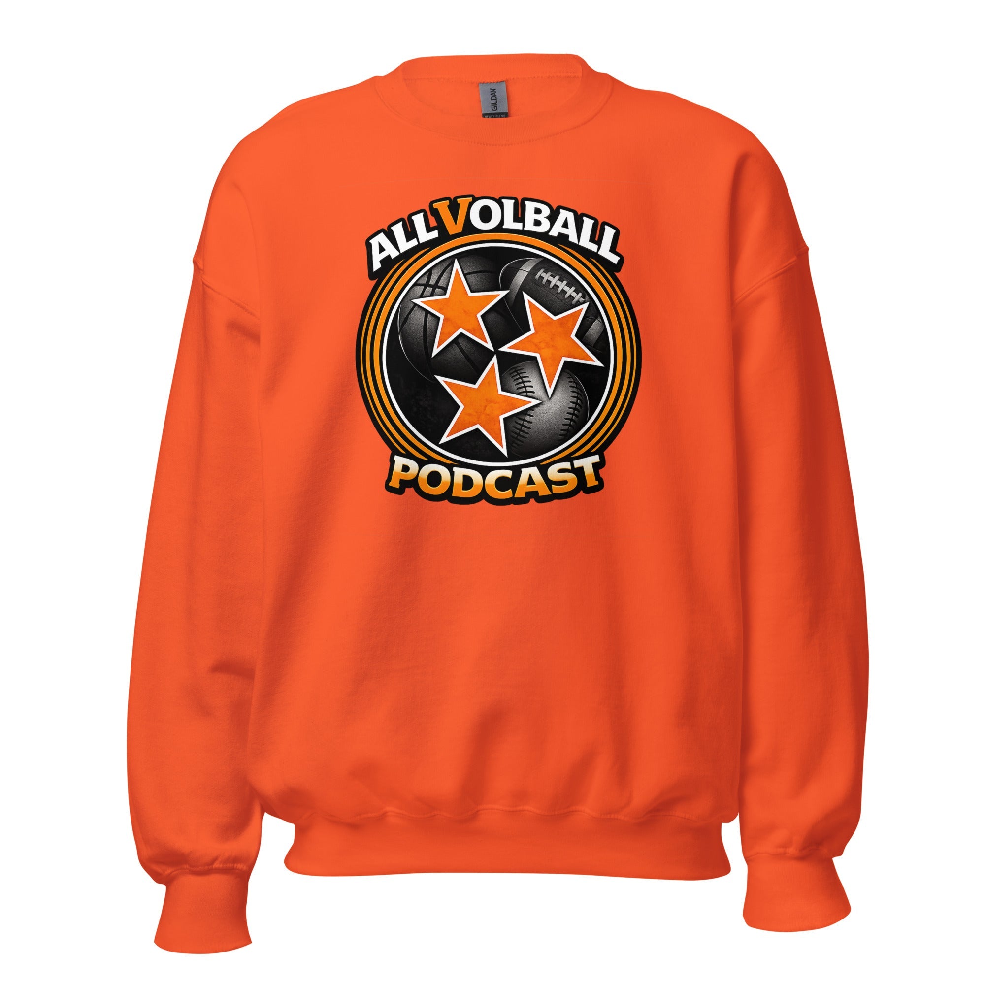 ALLVOLBALL Podcast Sports Icon Sweatshirt | Classic Unisex Crewneck - Bluegrass Elite Apparel LLC